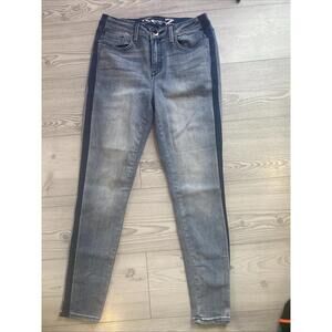 SEVEN 7 Jeans Skinny Women’s Size 8 Blue Striped Retro 90s Look